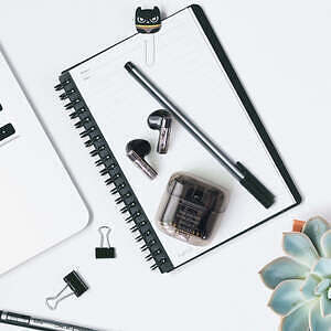 ワイヤレスイヤホン スケルトン ブラック